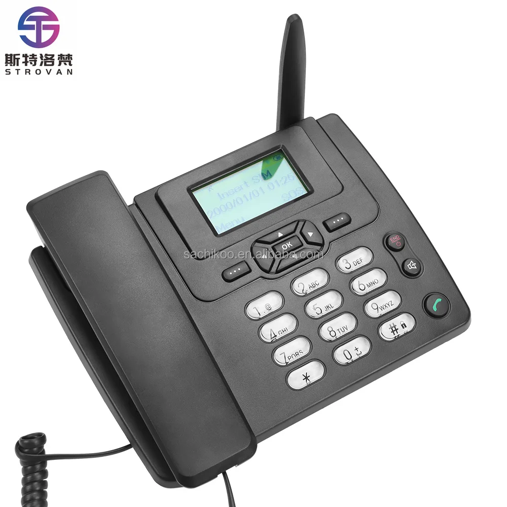 GSM Wireless Card Phone Mobile 4G Office Home Message Call Function Shortcut Key Phone