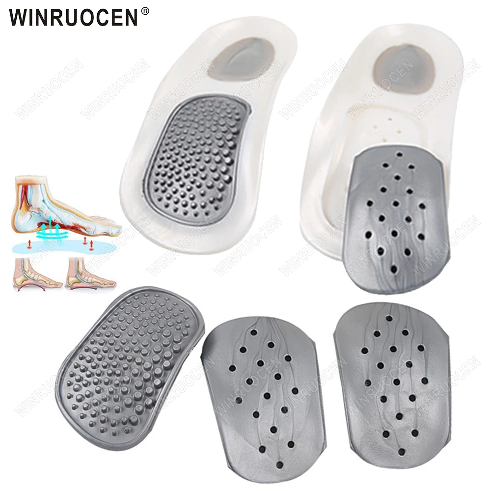 1/2 Set Unisex Orthopädische Halbe Einlegesohlen 3/4 Länge Arch Support Plattfuß Korrektur Fuß Schmerzlinderung Einlegesohlen Für Schuhe WINRUOCEN