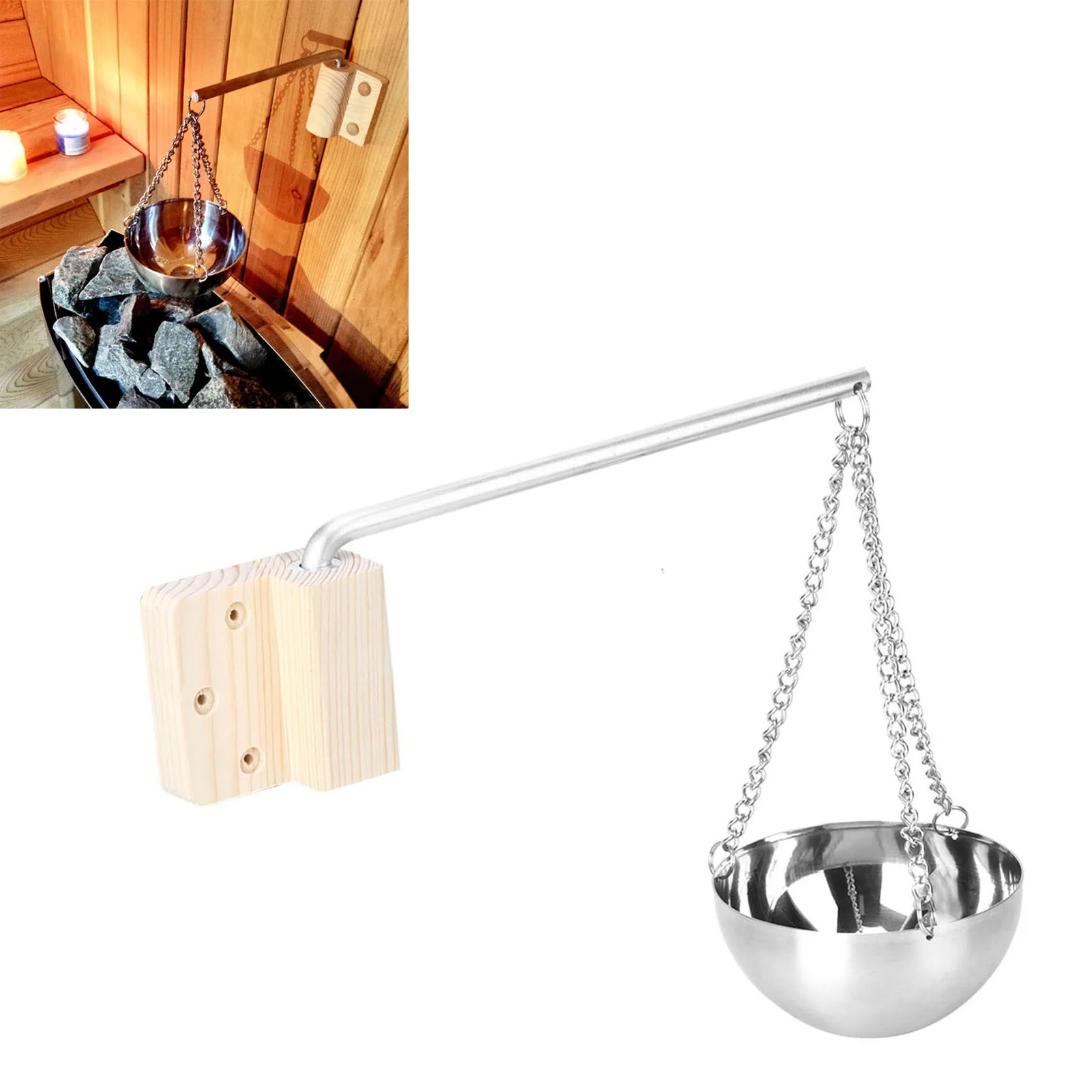 

Stainless Steel Sauna Aroma Bowl Cup Essential Oil Bowl Sauna Room Necessary Accessories For Traditional Sauna or Infrared Sauna