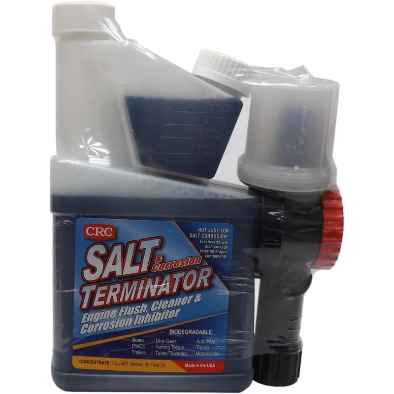 

Salt Terminator Engine Flush, Cleaner & Corrosion Inhibitor w/ Mixer SX32M – 32 FL. OZ, Engine Flush Cleaner for Cooling Systems