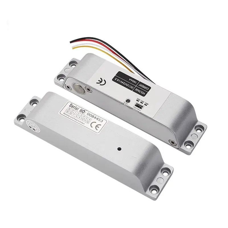 B04B-DC12V Electric Drop Bolt Lock Fail With Adjustable Time Delay Secure Function For Electronic Mortise Locks For Access Contr