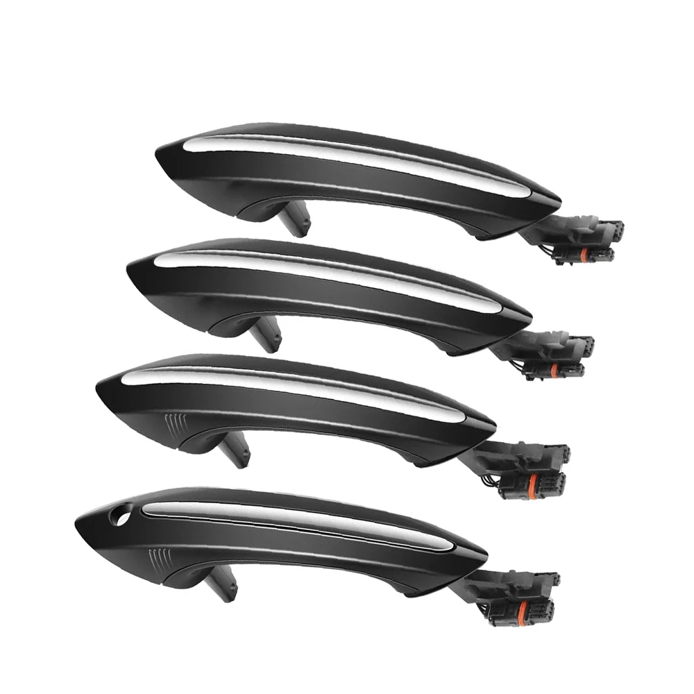 4Pcs White Car Exterior Comfort Access Door Handle Front Rear Left Right For BMW 5 6 7 Series F07 F10 F11 F06 F12 F13 F01 F02