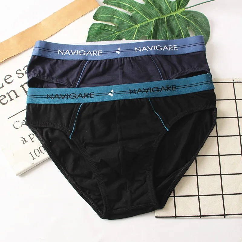 Ropa interior de algodón de alta elasticidad para hombre, pantalones triangulares de cintura baja, calzoncillos cómodos y tra...