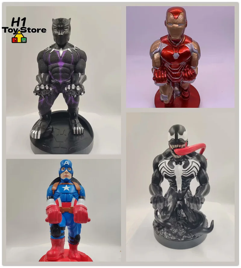 

Marvel Avengers Game Controller Holder Black Panther Iron Man Venom Captain America Figure Desktop Stand For Gamer Collectors