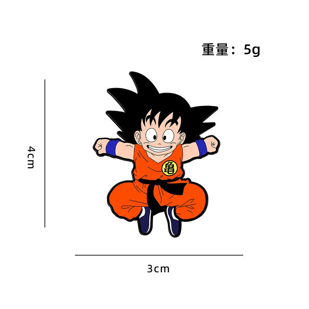 dragon ball peripheral cute metal badge diy Wukong brooch accessories doll anime cartoon halloween unisex bag pin wholesale view 4