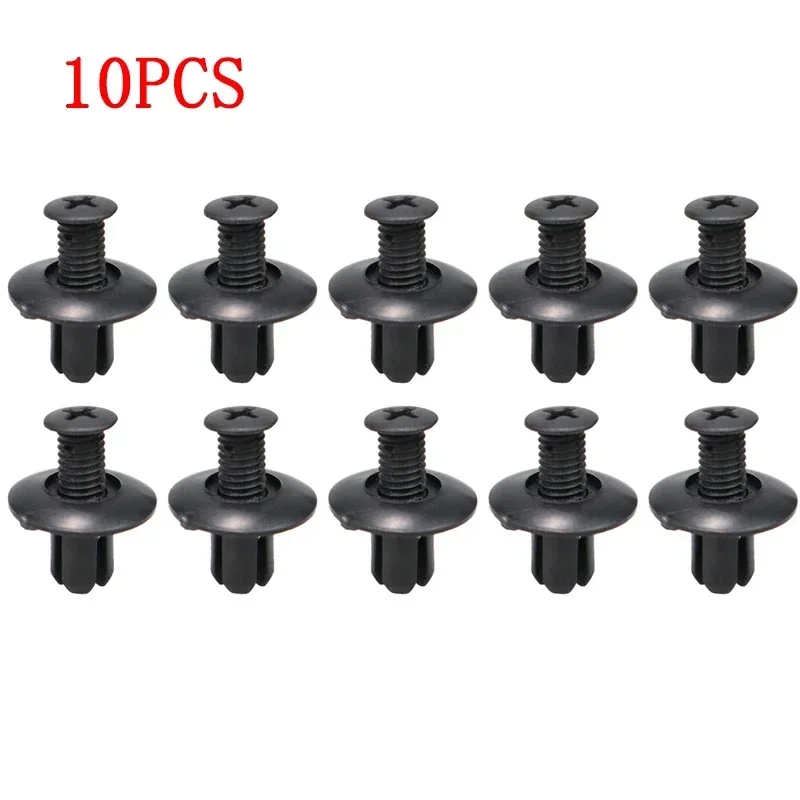 Universal Kunststoff Nieten 8mm Befestigungen Schraube Auto Stoßstange Kotflügel Schwarz Niet Hohe Qualität Auto Fastener Clips Auto Innen Teile