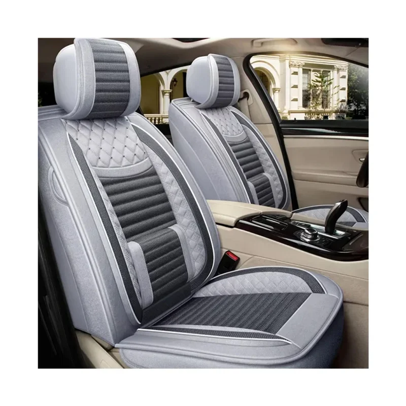 Luxury Universal Leather Auto Car Seat Covers for Five Seats Car for Grey
