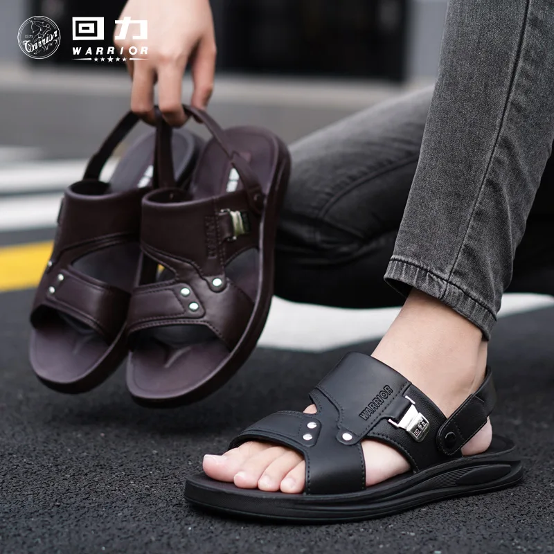 New men's sandals non-slip and wear-resistant beach shoes summer wear casual outdoor trend men's slippers dual-purpose