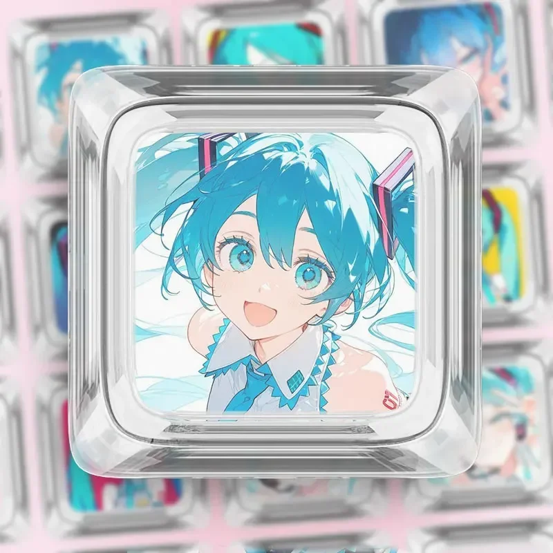 Hatsune Miku High-definition Printing Cute Emoji Pack Cartoon Anime Personality Transparent Fashion ABS Mechanical Keyboard Cap