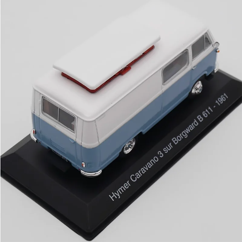 Diecast 1:43 Scale Ixo Heymer Borgward B 1961 RV Camping Vehicle  Alloy Vehicle Model Finished Simulation Collection Gift Toys