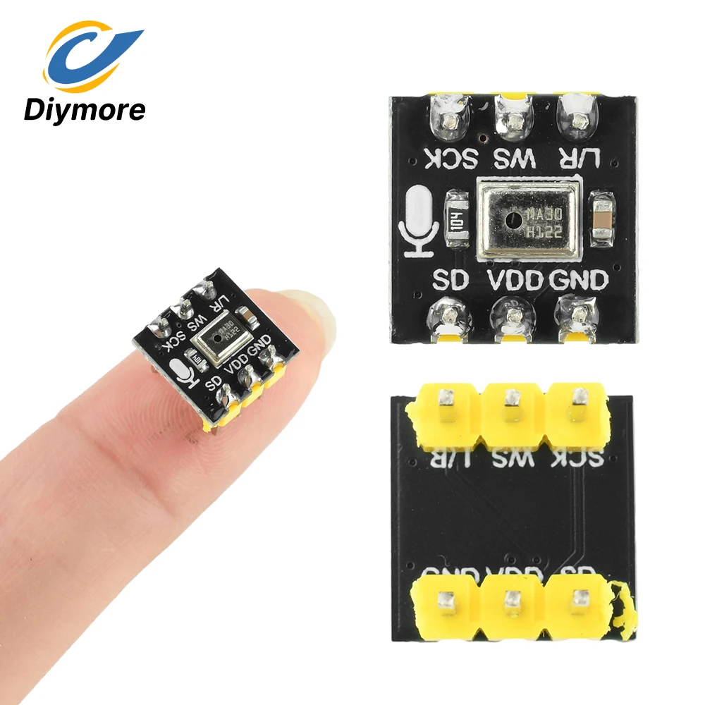 MEMS Sensor Omnidirectional Microphone Module INMP441 Microphone High Precision 24Bit I2S Output MS4030 for ESP32