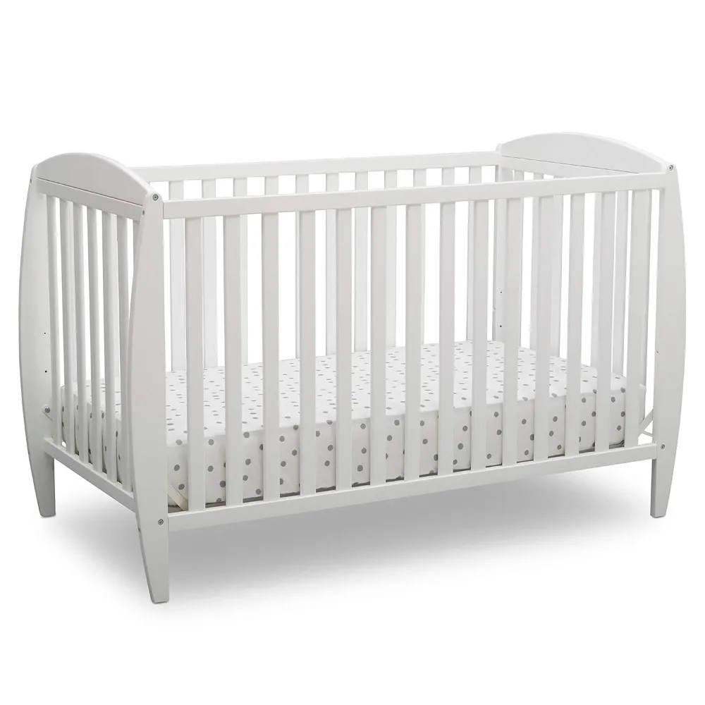 

Convertible Baby Crib, Easy to Assemble, Sustainable New Zealand Wood, JPMA Certified, White