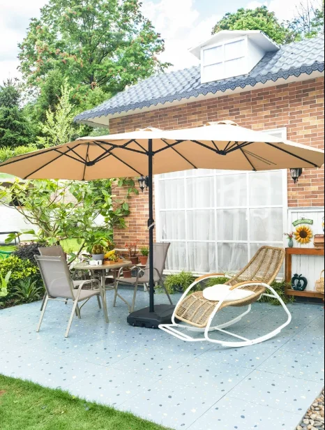 Outdoor Umbrella Sunshade Garden Umbrella Leisure Pillar Umbrella Large Beach Sun Umbrella Outdoor Commercial Umbrella