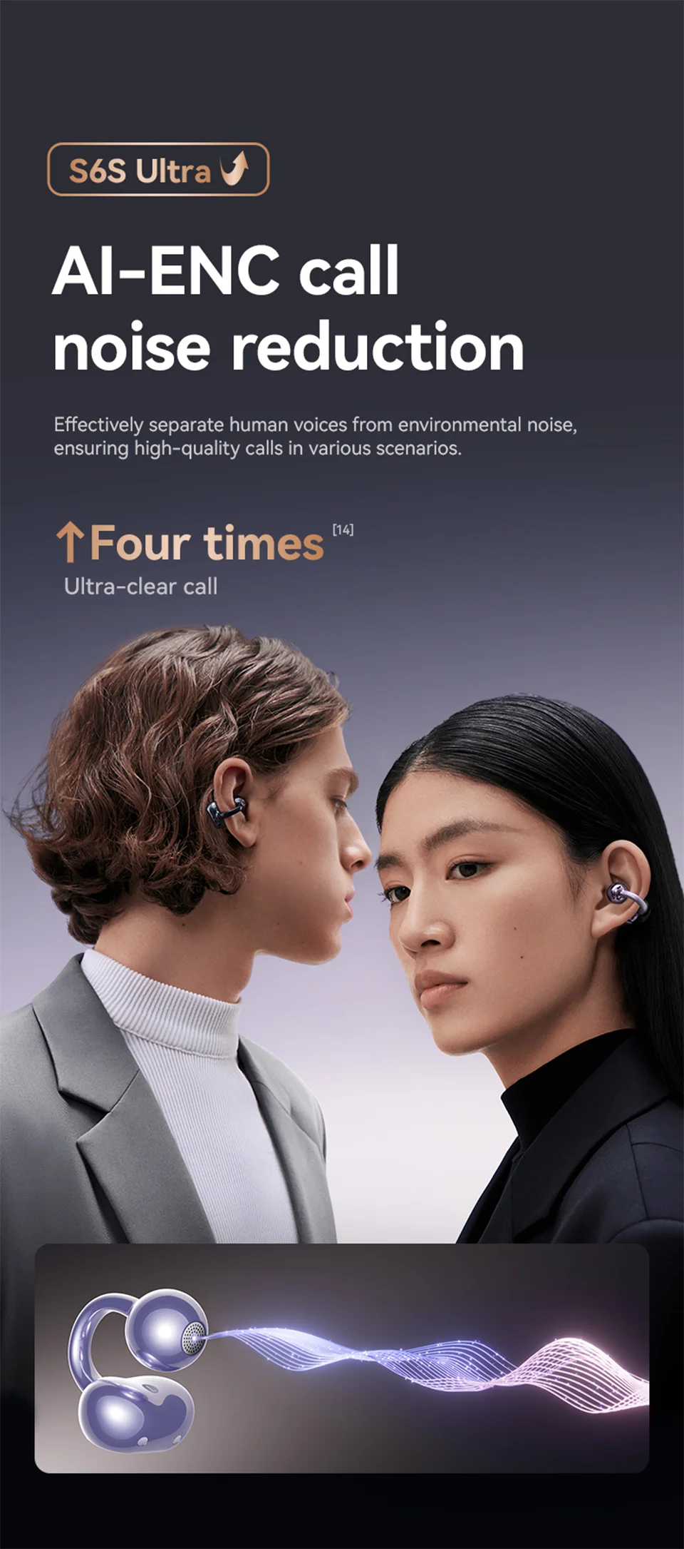 Sanag S6S Ultra-Ohrclip-on-Ohrhörer mit offenem Ohr, HiFi-Kopfhörer mit verlustfreier Klangqualität, kabellose Bluetooth-Ohrhörer mit tiefem Bass – Detail 17