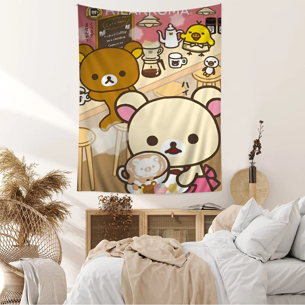 Cute Cartoon R-Rilakkuma Classic Anim DIY Wall Tapestry Art Science Fiction Room Home Decor Wall Art Decor