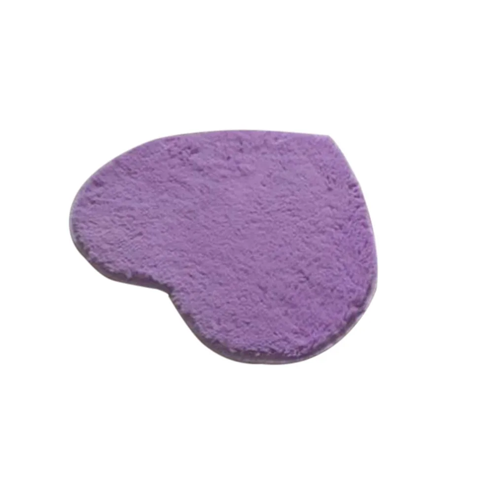 

Heart Shape Floor Carpet 30X40Cm Light Purple Soft Non-Slip Area Rug For Bedroom Living Room Decor Natural Material Cozy
