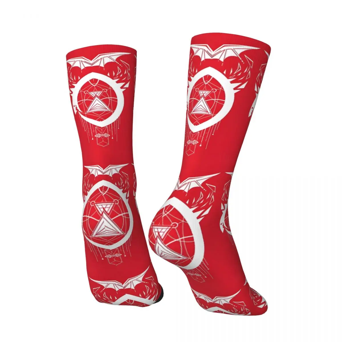 White Men's Socks Retro Harajuku Snakes Of Alchemy Street Style Novelty Seamless Crew Sock