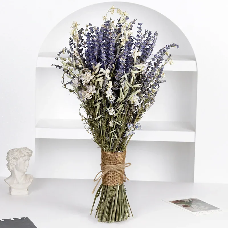 

Natural Flowers Lavender Dried Bouquet Wedding Bridle Bouquet Indoor Outdoor Kitchen Home Decor Office Table Floral Arrangements