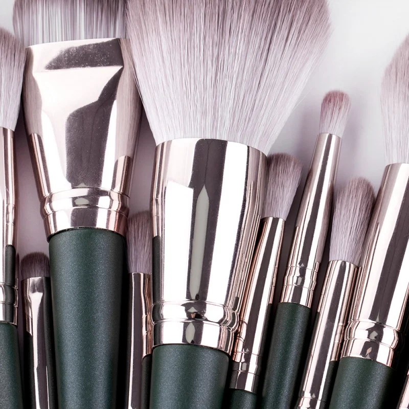 New14Green Cloud Makeup Brush Set Cangzhou Li Student First Encounter Soft Loose Powder Eye Brush أدوات التجميل