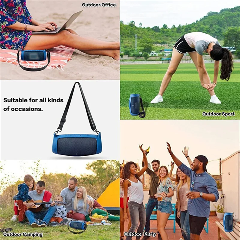 Чехол для Bluetooth-динамика Charge 5, защитный чехол для переноски с плечевым ремнем и карабином