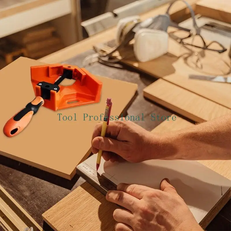 مشبك زاوية 57QF لأشغال الخشب 90 ° Clamp الأيمن زاوية الأرجوحة الفك مقبض واحد للأسماك لحام النجار للدبابات T #4