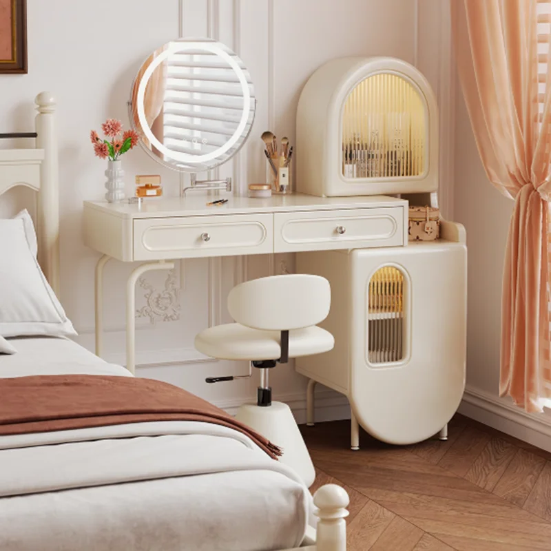 

Modern Luxury Vanity Table Storage Sideboards Small Makeup Mirror Dressing Table Chair Cosmetics Vestidores Trendy Furniture