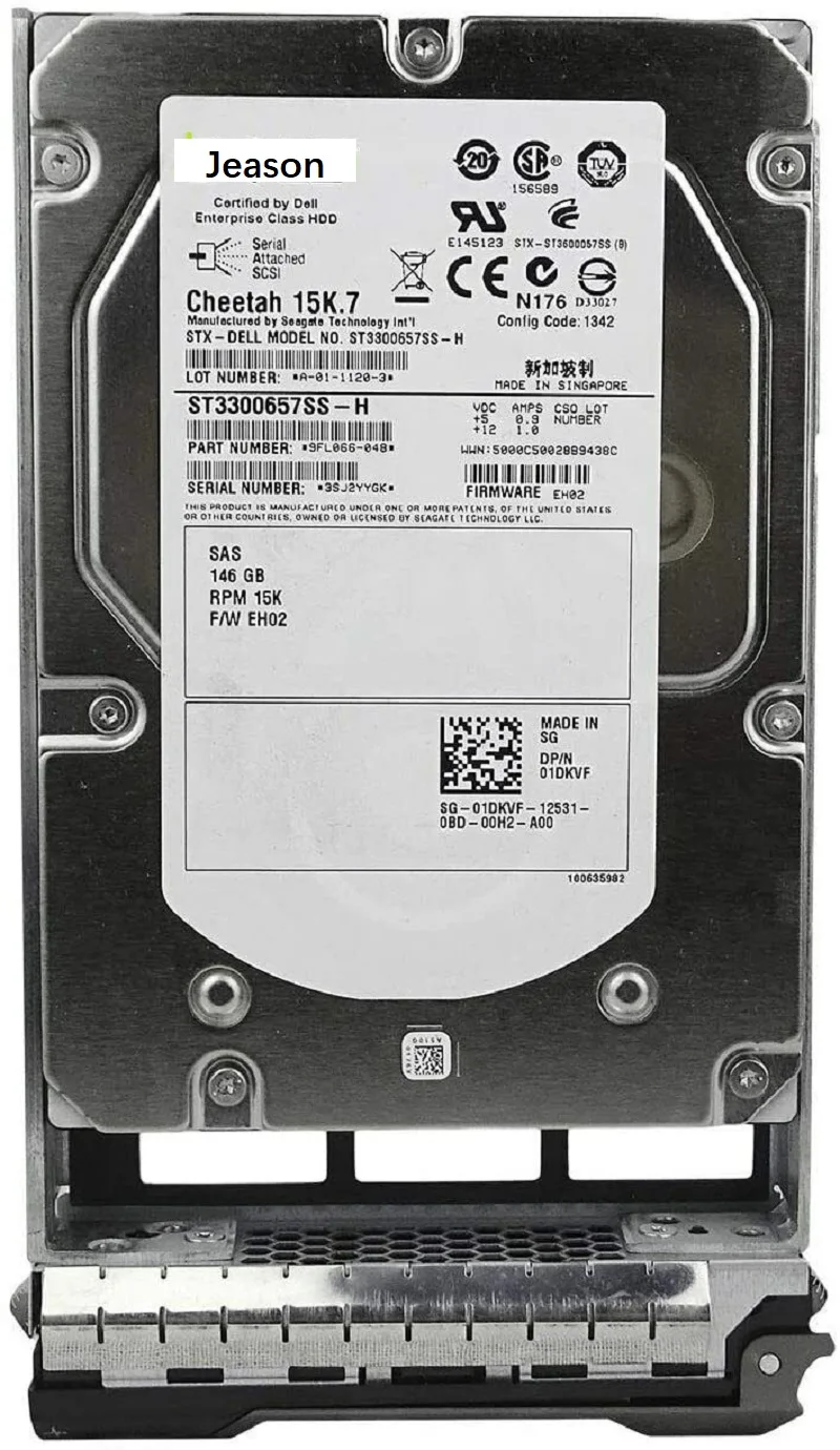 For Dell 1DKVF 01DKVF 146GB 15000RPM 6Gb/s 3.5