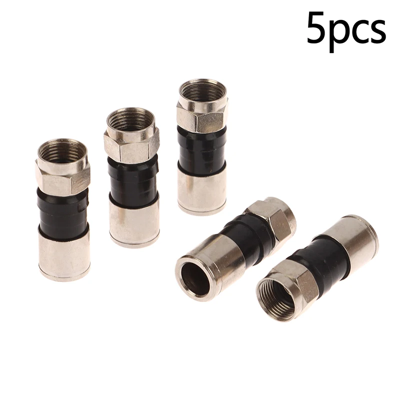 5Pcs Compression 2.7cm Snap Seal Plug Connector For Sky Satellite Cable Accessories