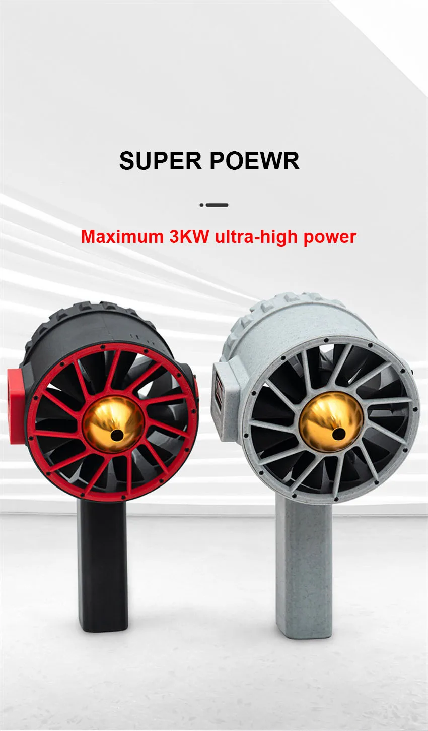 Novo Ventilador de Ar para Carro Super Forte Mini Turbo Jet 90mm Motor Sem Escovas Ventilador Violento Impulso Instantâneo 5kg/s 3000W Ventilador de Duto