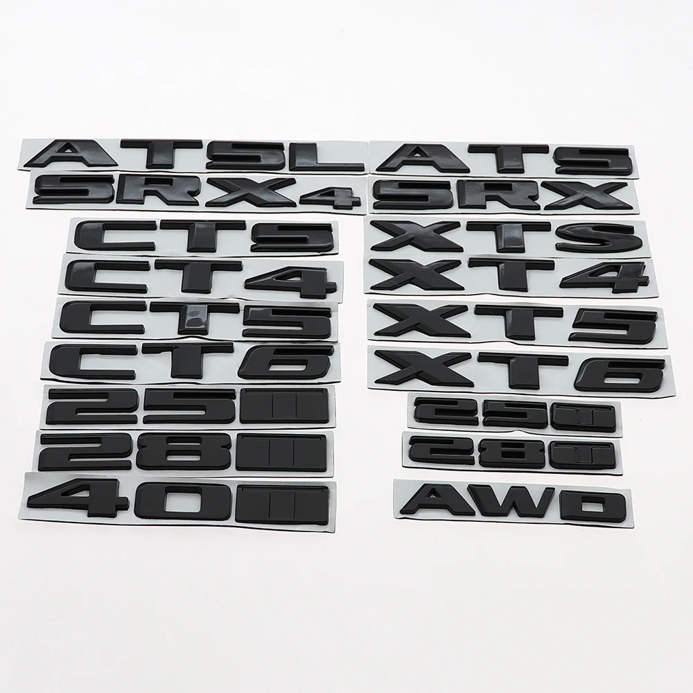 1 unidad de pegatina 3D metálica para coche, emblema trasero para maletero, calcomanías para ATS SRX SRX4 CTS CT4 CT5 CT6 XTS XT4 XT5 XT6 AWD KDLK