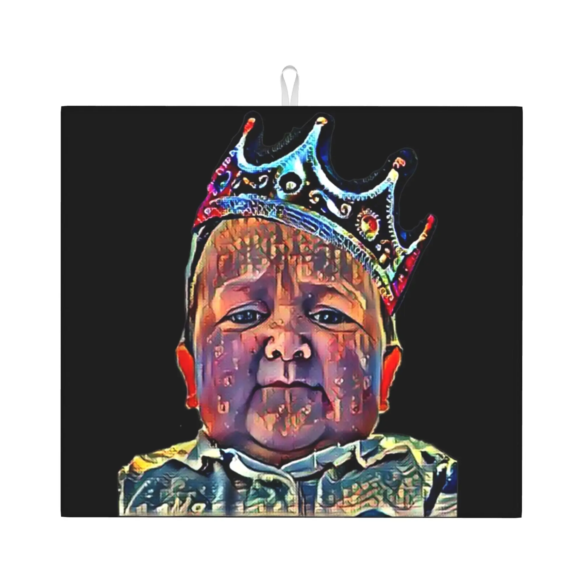 Hasbulla Funny Crown Parody Non Slip Kitchen Counter Protector Mat Barware Tableware Reusable  Bathroom Drying Mat For Kitchen