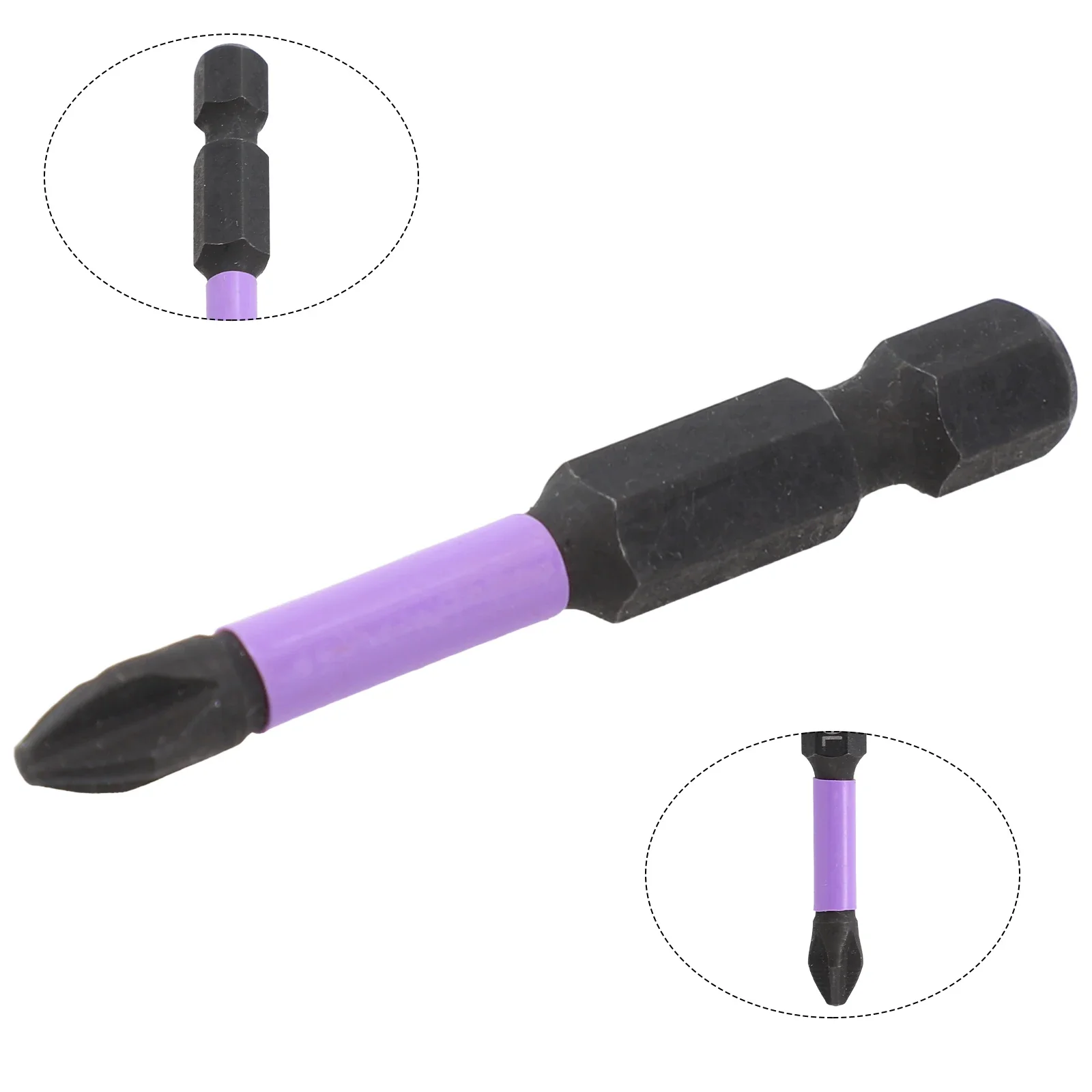 Non-Slip Batch Head Strong Magnetic Cross High Torque Hardness Screw Waterproof Ph2 Screwdriver Bits Set