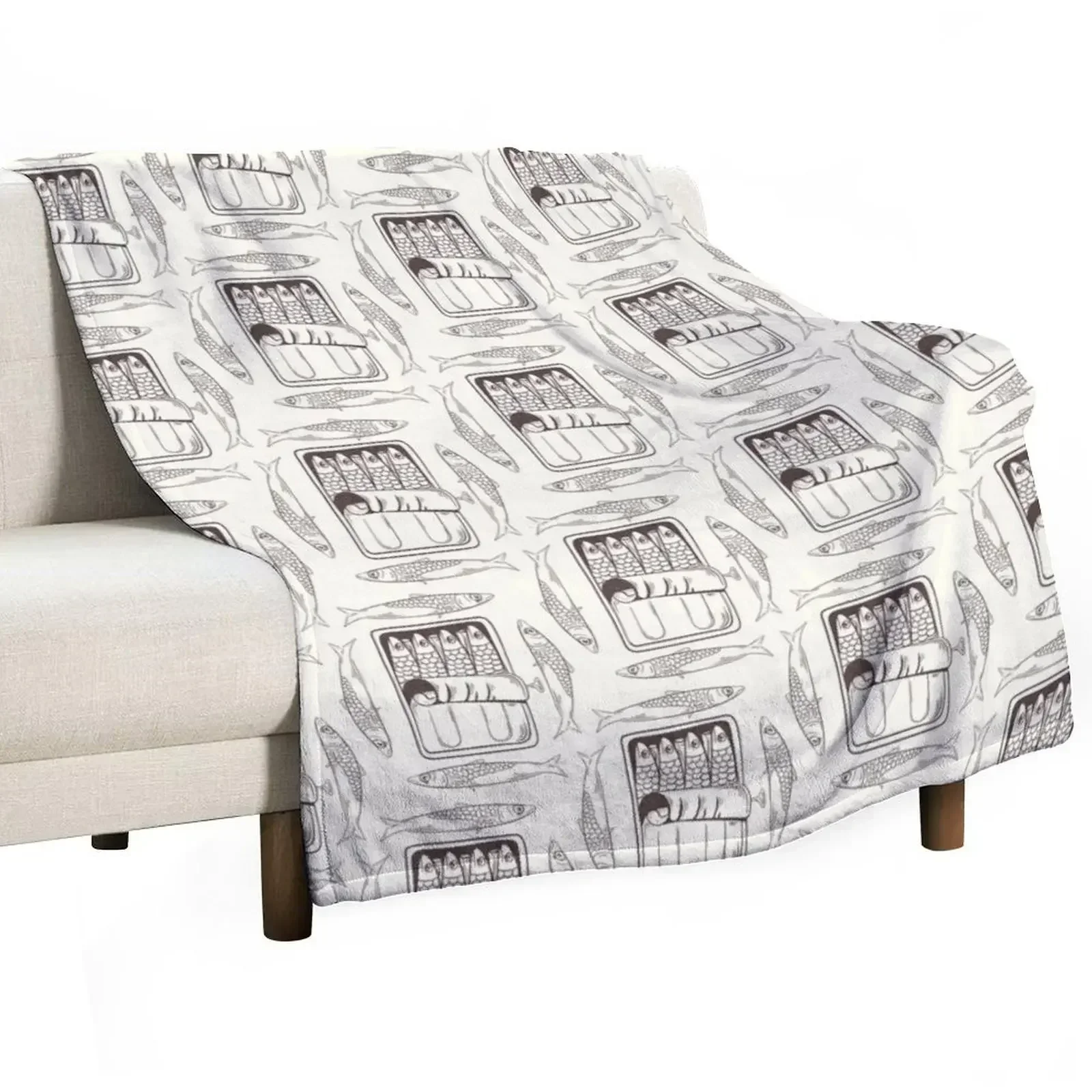 

Sardine pattern Throw Blanket decorative Blankets For Sofas Picnic Shaggy Blankets