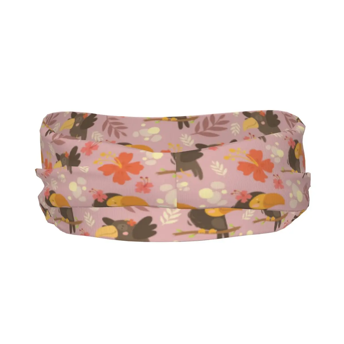 Sports Headband Cute Parrots Flowers Fitness Sweatband Absorbent Cycling Jog Hair Bandage
