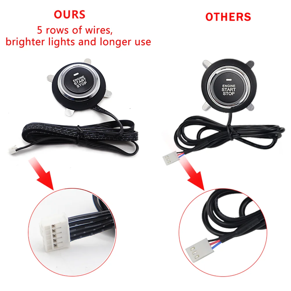 Universal Car Alarm Auto Start Stop System Remote Control Engine Ignition Autostart Kit Keyless Push Start System Car Accessorie