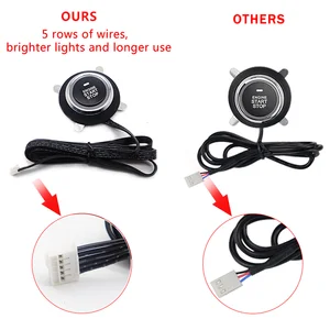 Car universal alarm system, auto start stop system, remote control, engine ignition, autostart kit, keyless push, car accessories 12 Main Sales Control Volvo Alarm - №7