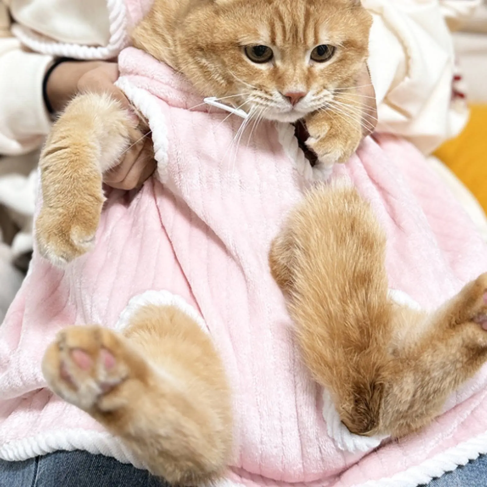 Bolsa de transporte para gatos con aberturas ajustables y tejido suave - imagen 5