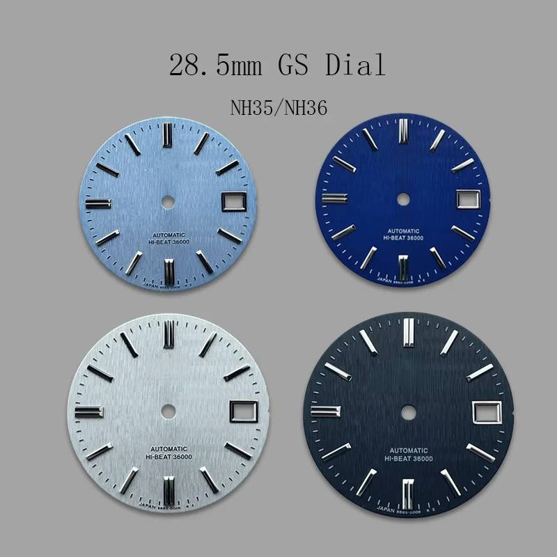 

New NH35 Dial 28.5MM Mechanical Watch Accessories Single Date GS Dial No Luminous for Japanese Movement NH35/NH36