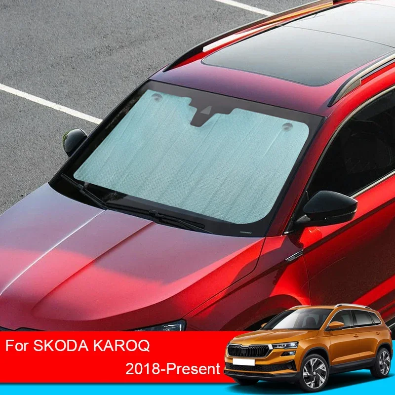 

For Skoda Karoq 2018-2025 Car Sunshades UV Protection Cover Windows Curtain Sun Shade Visor Front Windshield Car Accessories