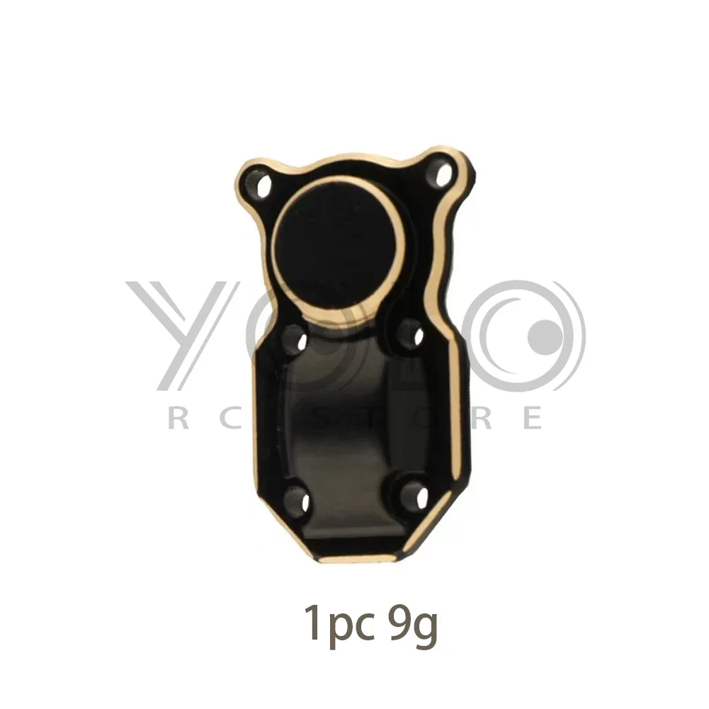 1/24 Black Brass Counterweight Wheel Hubs Gearbox Drive Shaft Chasiss Skid Plate Axle Cover For RC Car Axial SCX24 Upgrade Parts