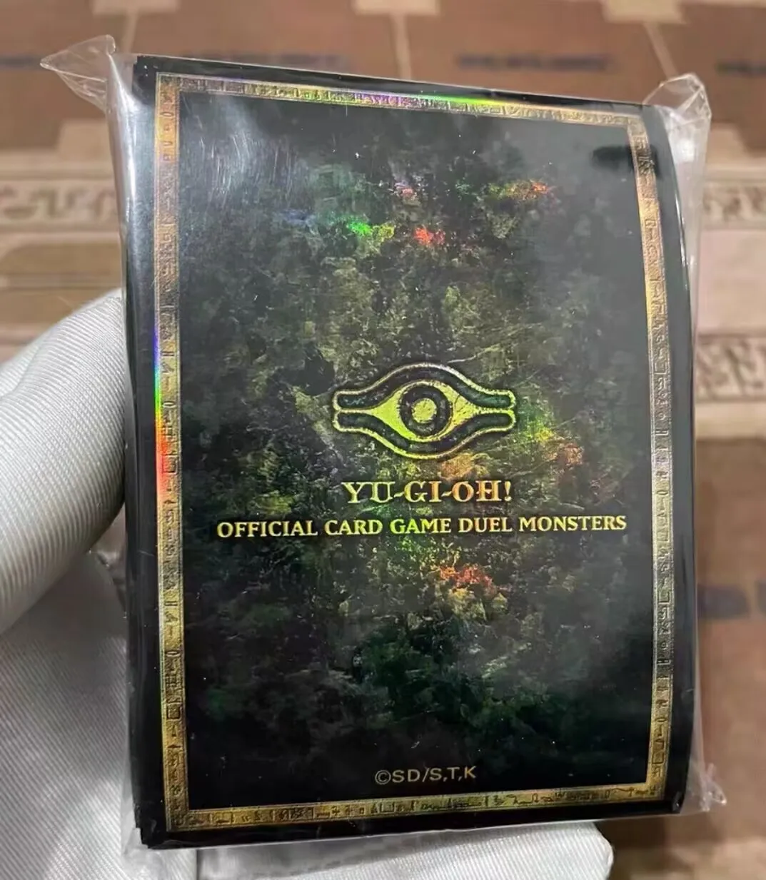 15Pcs Yugioh KONAMI Duel Monsters Gold Millennium-Eyes Official Collection Card Protector Duelist Sleeves