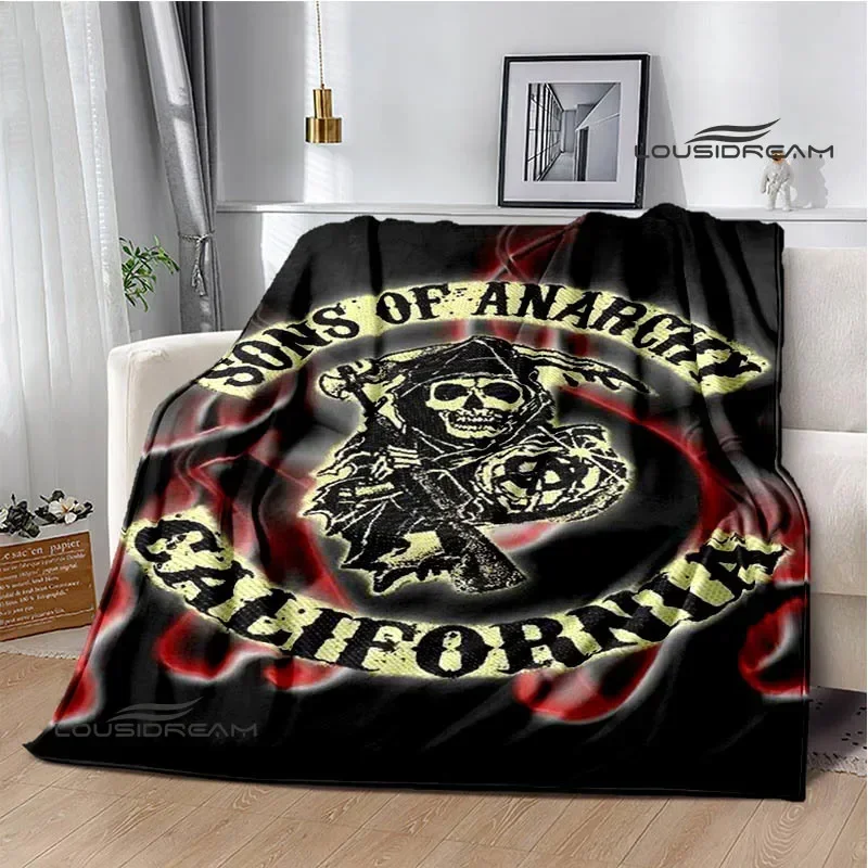 Sons of Anarchy Retro Printing blanket Children Warm Blanket Flange Soft and Comfortable Blankets picnic blanket Birthday Gift