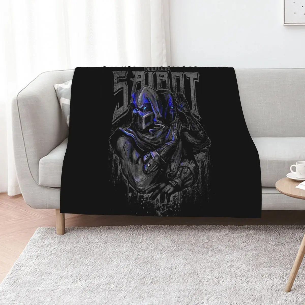 Mortal Kombat Noob Saibot Double Team Throw Blanket Weighted Cute Plaid Furrys Custom Blankets For Sofas Multi-Purpose Blankets