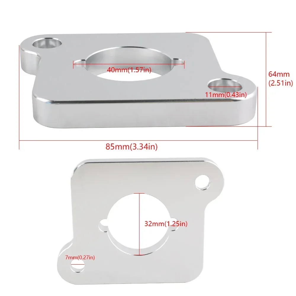 Placa adaptadora plateada Coilpack, palanquilla para VW, Audi, Golf, Jetta, A4, A6, TT, 1,8 T a 2,0, TFSI