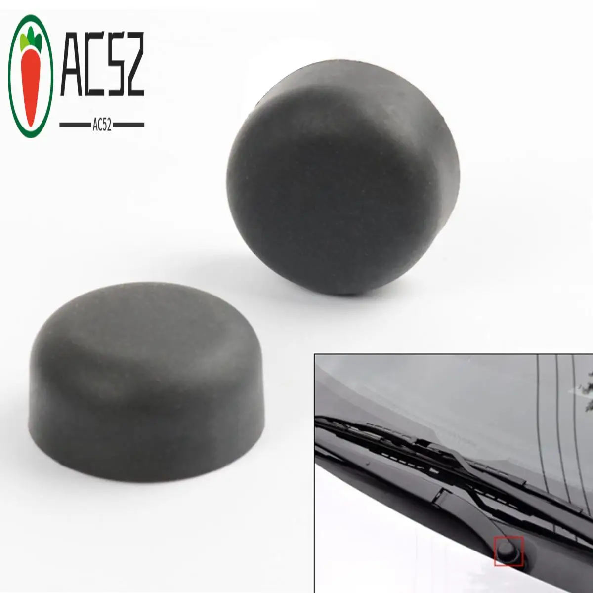 AC52-2PCS Wiper Wiper Nut Cover Cap Bolt 91611-SDA-A00 Black For Honda Accord 2003-2019 Jazz Ridgeline Civic Odyssey Pilot C