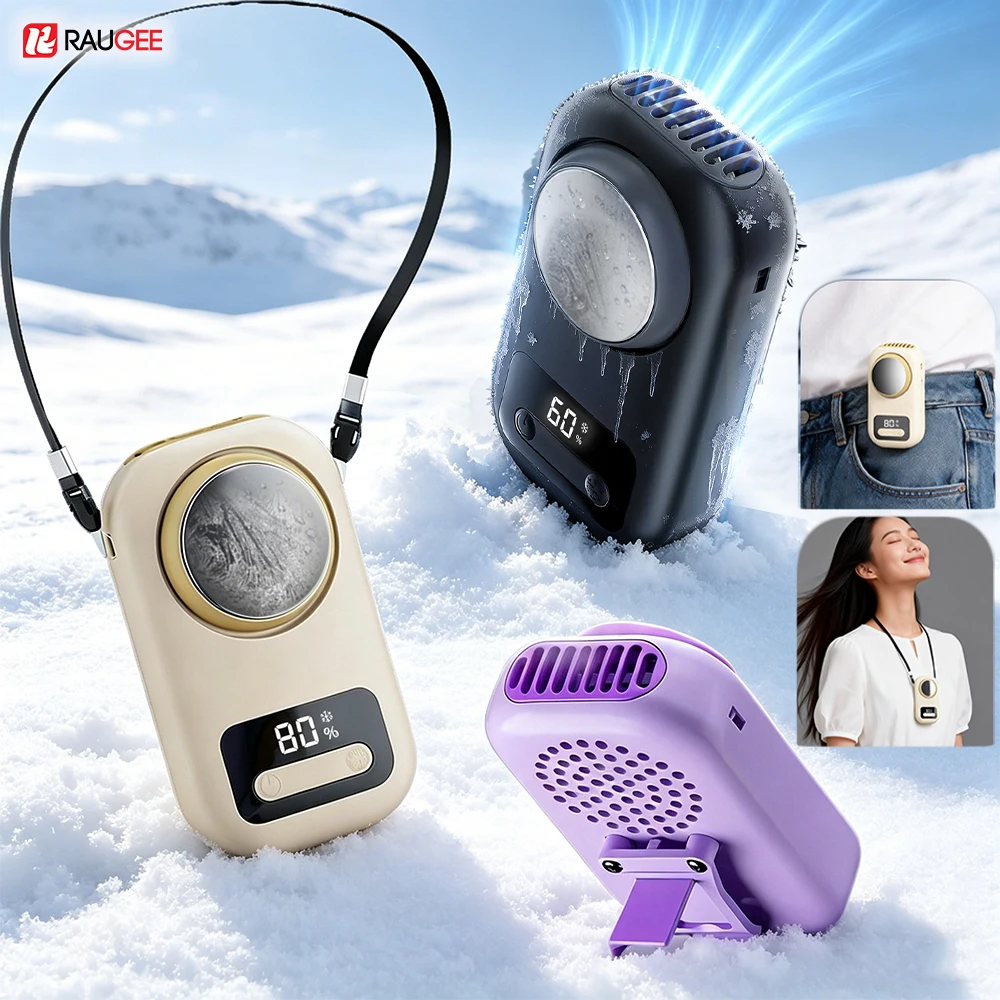 Mini Portable Clip Fan Handheld Waist Fan Hanging Neck Fan Small Desk Fan For Daily Outdoor Travel Camping Ice Cooling Fan