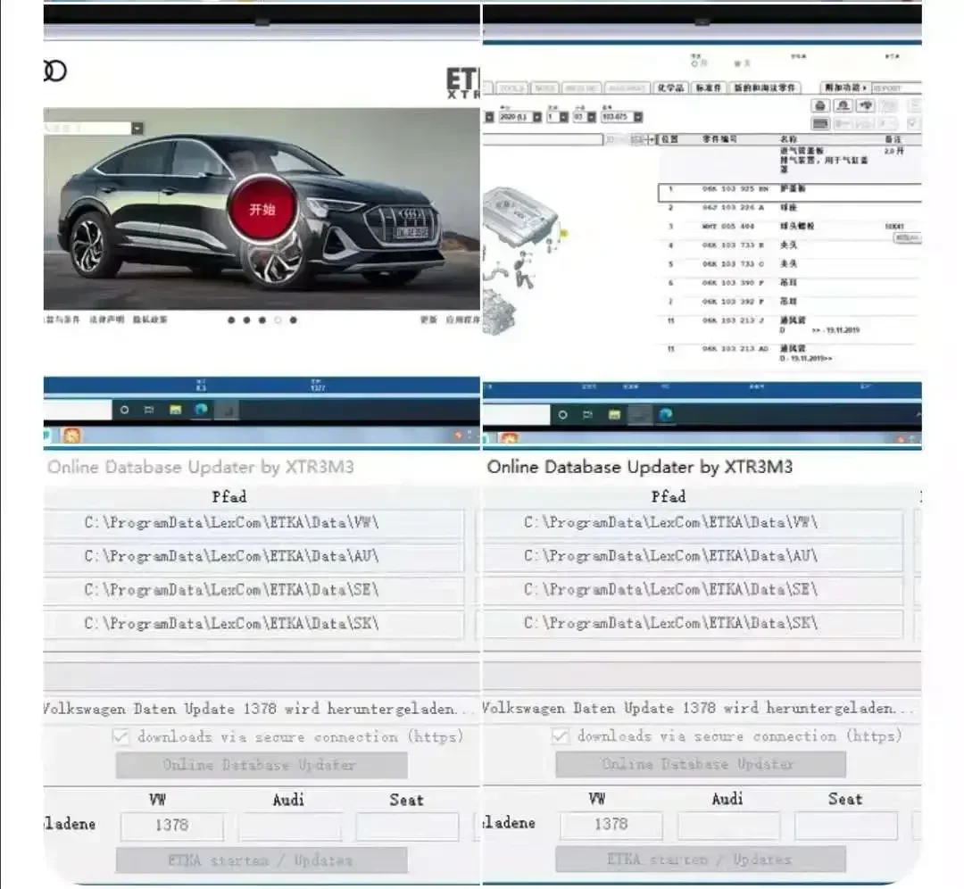 2024 Hot Sale E T/ K 8.5 Software up to 2024 Group Vehicles Electronic Parts Catalogue ELSAWIN 6.0 for A-udi for V-W 25gb HDD