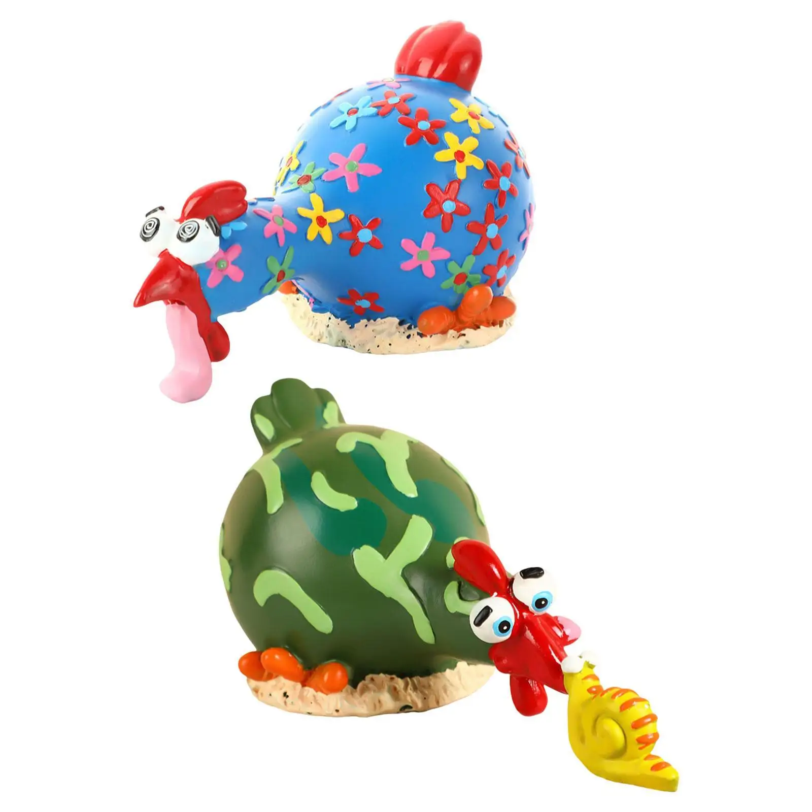 Chicken Figurines Cute Garden Statue Craft Creative Home Decoration Waterproof Chicken Statue for Porch Farm Office Patio Fence