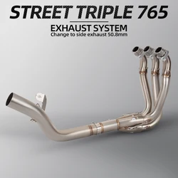 For Triumph Street Triple 765 Triple765 Motorcycle Exhaust System Modified Connect Original or 51 Muffler Front Middle Link Pipe