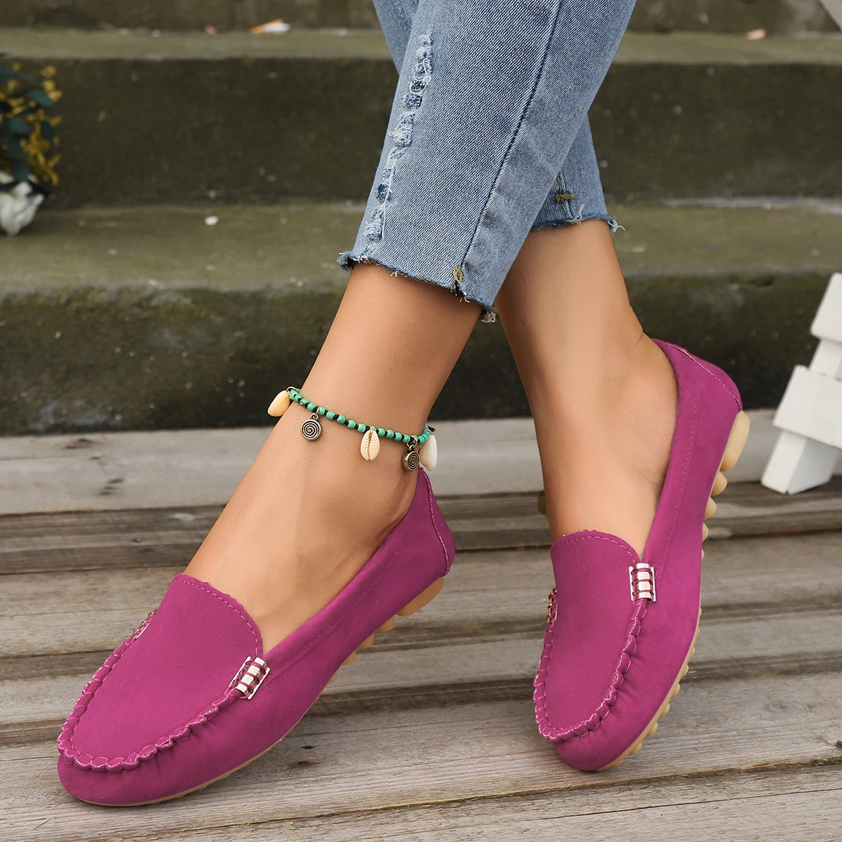 Spring and Summer Low-top Nurse Work Shoes, Comfortable Large Size Single Shoes, Women\'s Fashion Slip-on Shallow Casual Shoes